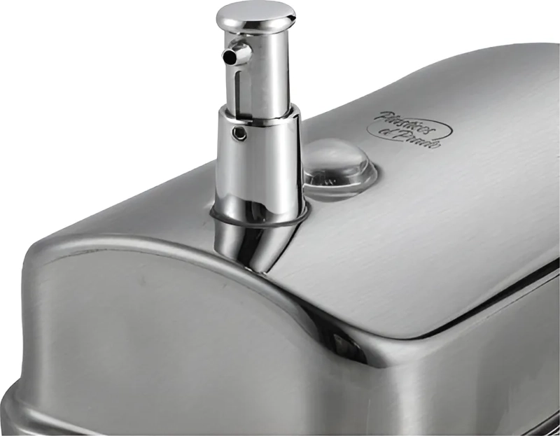 JABONERA DISPENSADOR GEL 1L PREMIUM ACERO INOX RELLENABLE COLOR METALICO - 1