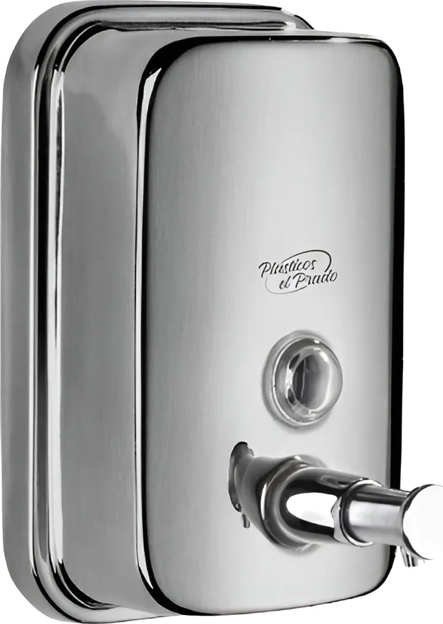 JABONERA DISPENSADOR GEL 1L PREMIUM ACERO INOX RELLENABLE COLOR METALICO - 2