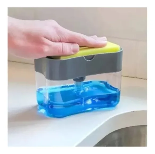 DISPENSADOR LAVALOZA MANUAL JABON CON ESPONJA - 4