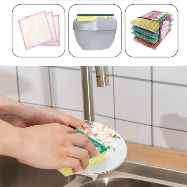 DISPENSADOR DE JABON MANUAL /JABON LIQUIDO MANUAL / LAVALOZA GRIS - 4
