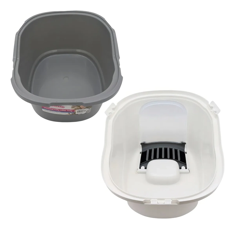 PAWISE BAÑO GATO + CARBON ACTIVO ARENERO PARA GATOS CERRADO COLOR BLANCO - 2