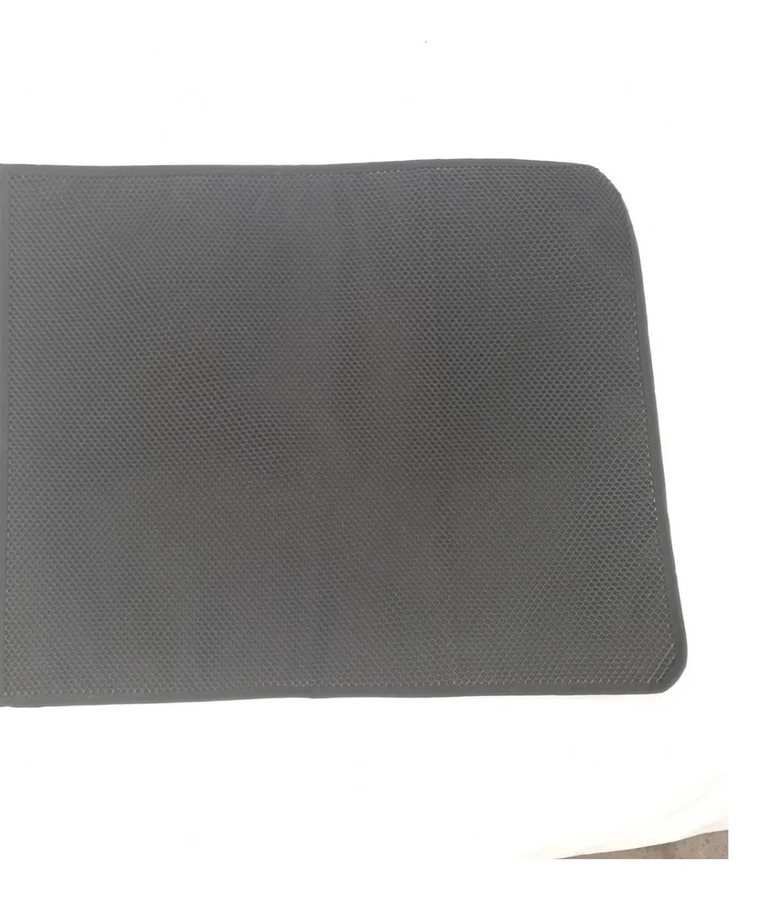 TAPETE RECOLECTOR DE ARENA PARA GATOS GRANDE 70 X 50 ARENERA COLOR NEGRO - 2