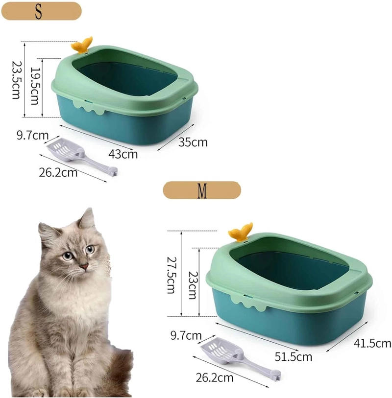 ARENERO PARA GATO BALLENITA CON PALA Y JUGUETE DE COLOR VERDE - 2