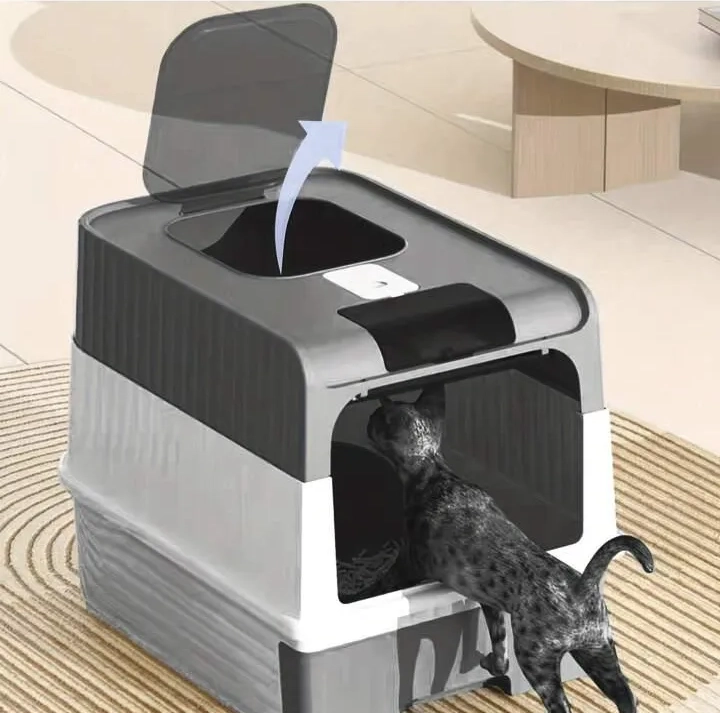 ARENERO PARA GATOS CERRADO CON PALA PUERTA FILTRO SANITARIO - 5