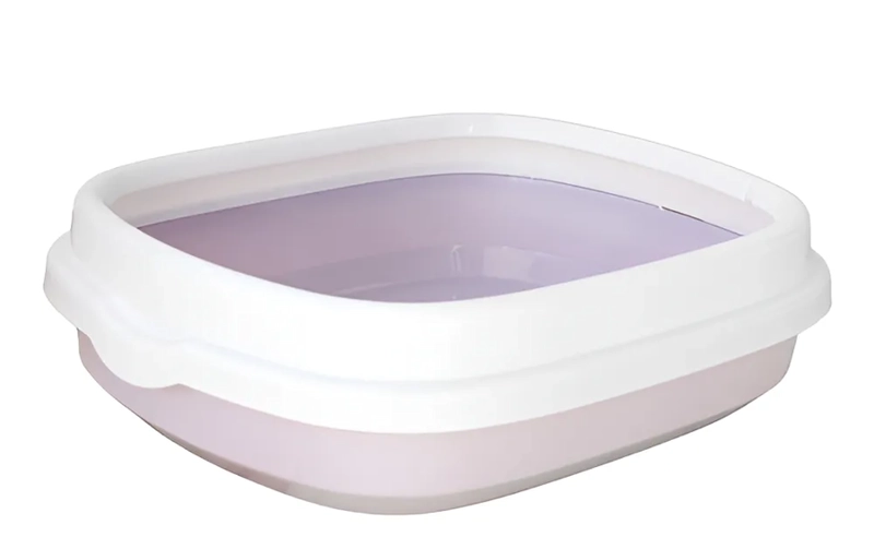 ARENERO PARA GATOS CON PALA RECOGEDORA PEQUEÑA 40X33X12 CM VIOLETA - 4