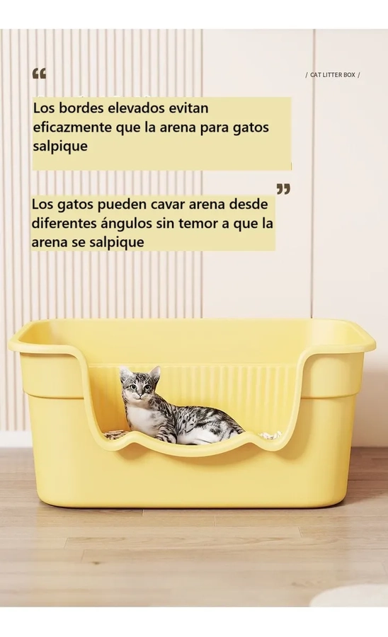 ARENERO GRANDE SEMIABIETA BANDEJA SANITARIA DE GATO CON PALA GRIS - 3