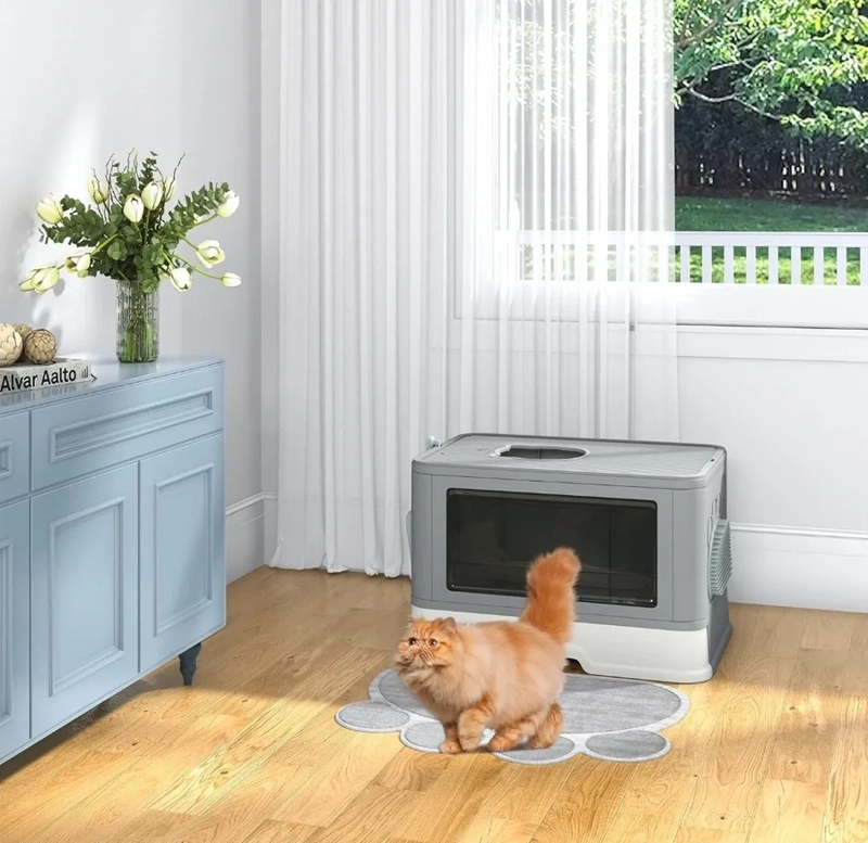 ARENERO PARA GATOS MASCOTAS GRANDE XL NUEVO DISEÑO GRIS - 3