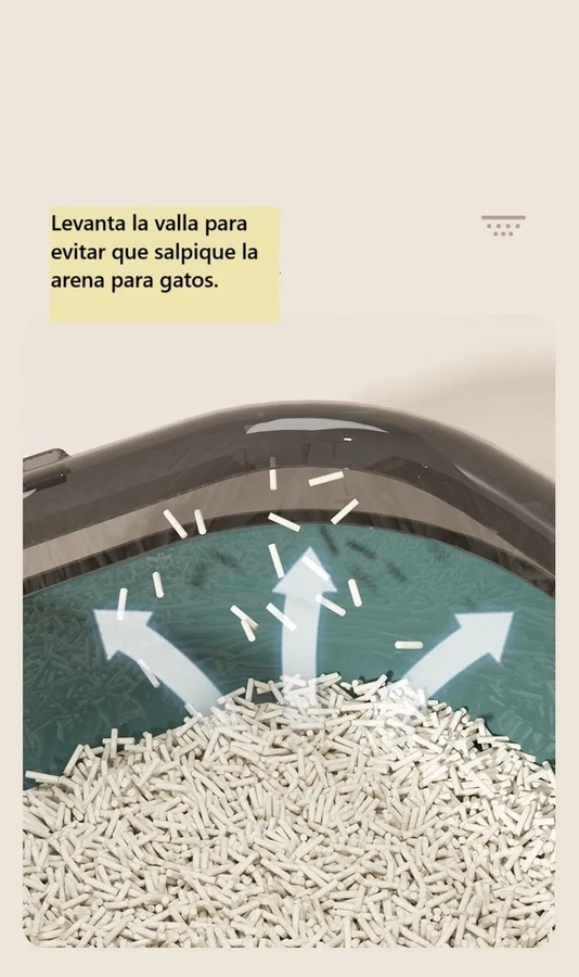ARENERO GRANDE 50CM BANDEJA SANITARIA D GATO CON PALA VERDE - 4