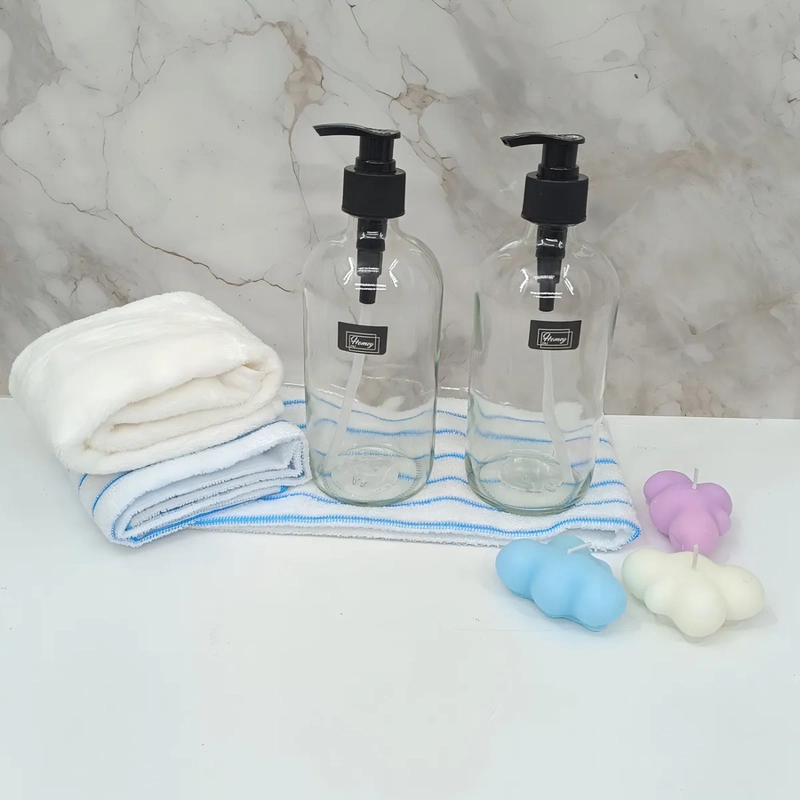 DISPENSADOR DE JABON, VIDRIO COLOR MOD 92 - 3
