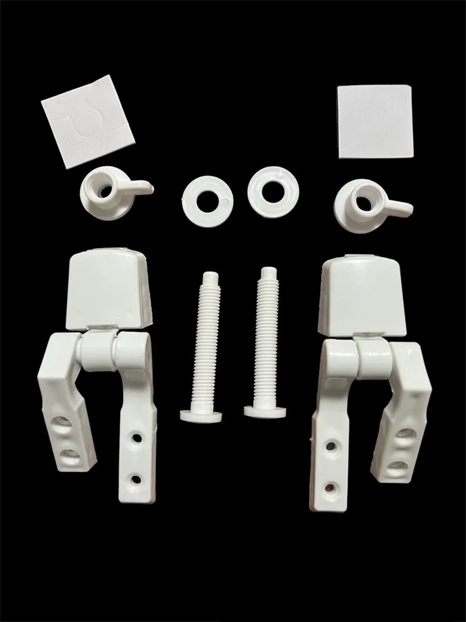 KIT DE REPARACION BISAGRA PLASTICA PARA ASIENTO DE INODORO BLANCO - 2