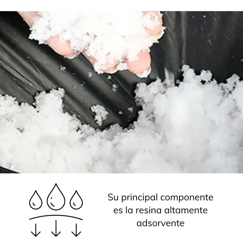 12 SOBRES GEL SOLIDIFICANTE ABSORBENTE BAÑO INODORO PORTATIL PLATEADO - 3