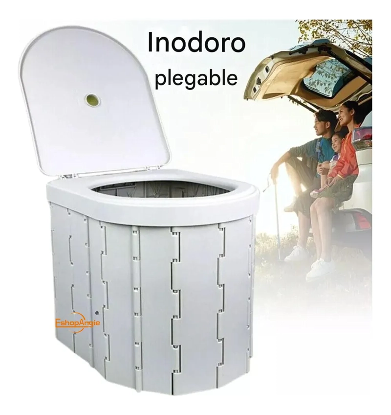 INODORO PORTATIL BAÑO PLEGABLE PARA CAMPING - 1