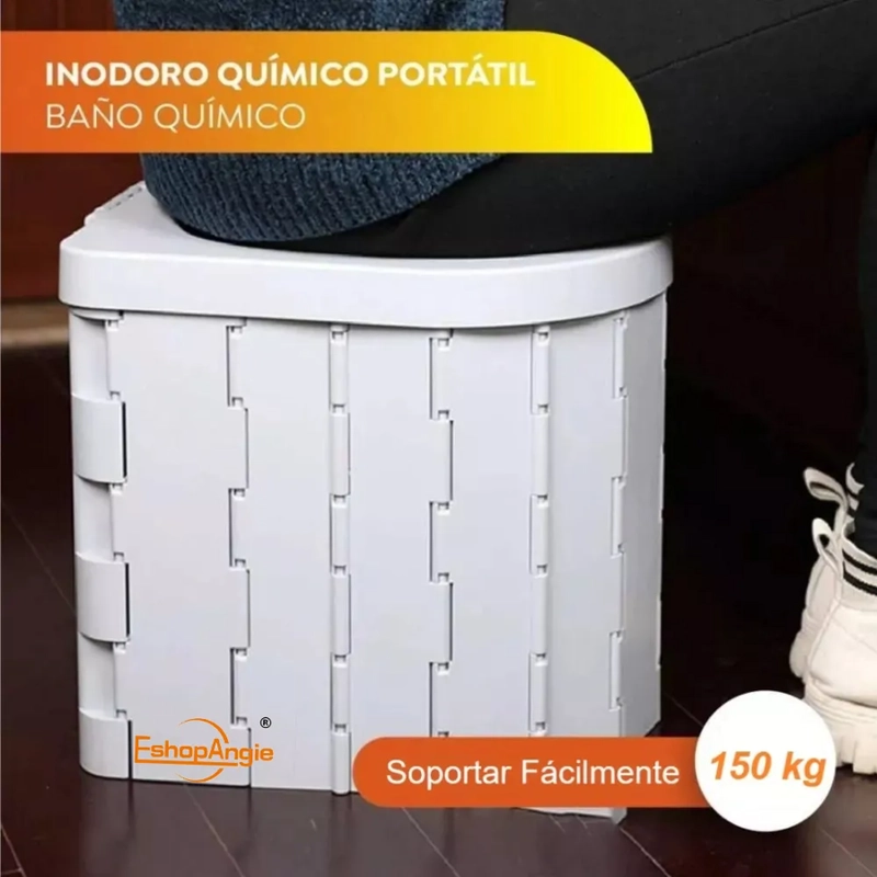 INODORO PORTATIL BAÑO PLEGABLE PARA CAMPING - 4