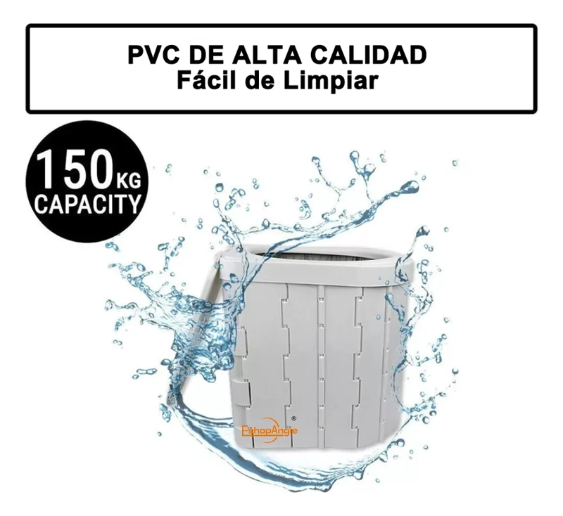 INODORO PORTATIL BAÑO PLEGABLE PARA CAMPING - 5