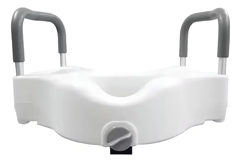 ALZA BAÑO WC CON APOYA BRAZOS COLOR BLANCO 1 UNIDAD - 2