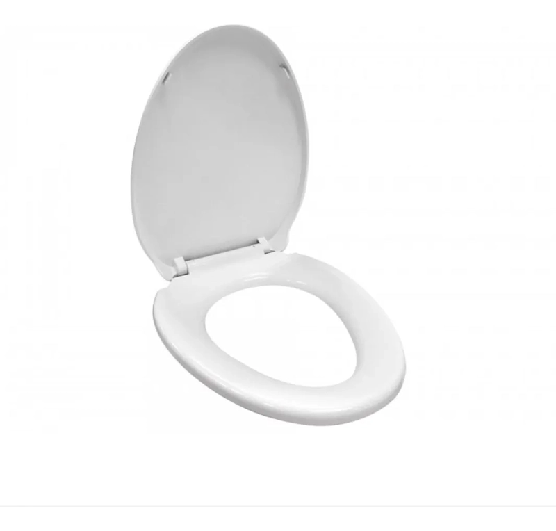 ASIENTO TAPA WC ELONGADO REFORZADO - CIERRE SUAVE HOFFENS BLANCO - 2