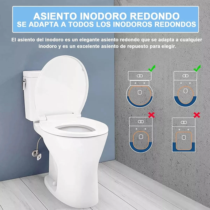 TAPA ASIENTO TRADICIONAL ALARGADO INODORO, CIERRE ... - 2