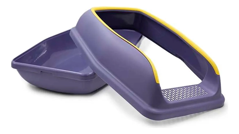 ARENERO ABIERTO BAÑO SANITARIO GATOS GRANDE CON PALA MORADO - 3