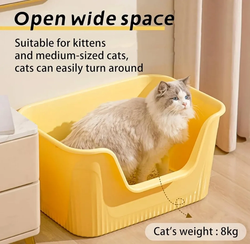 ARENERO EXTRA GRANDE CAJA SANITARIA HIGIE NICO GATOS MASCOTAS GRIS - 3