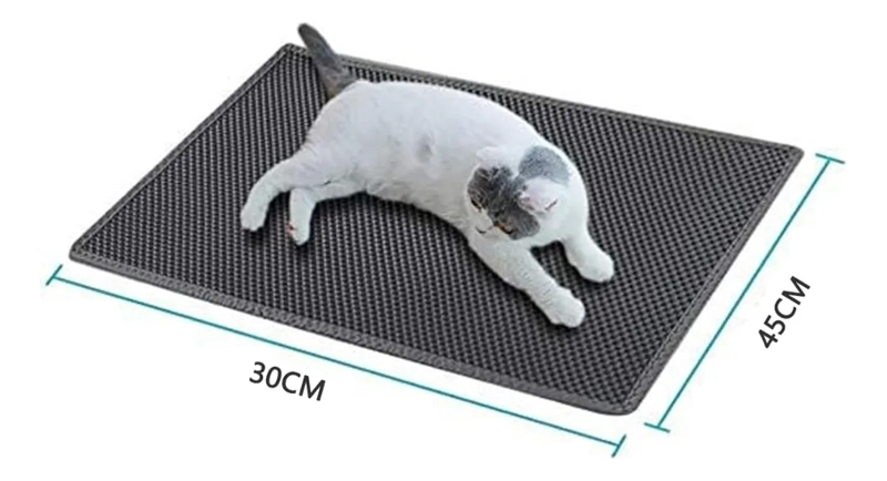 ALFOMBRA ATRAPA ARENA SALIDA DE ARENERO PARA GATOS MASCOTAS. NEGRO - 2