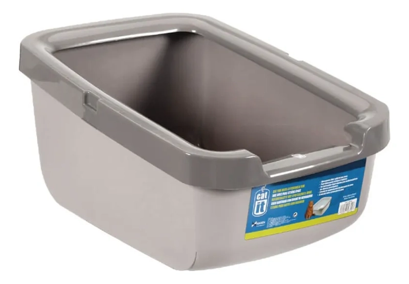 CATIT ARENERO PARA GATOS BORDE GRUESO GRIS CLARO - AR - 1