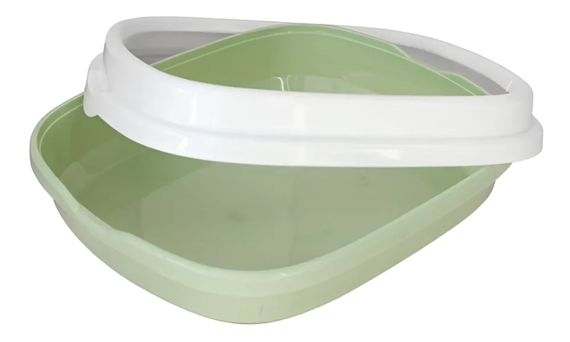 ARENERO PARA GATOS CON PALA RECOGEDORA PEQUEÑA 40X33X12 CM VERDE - 3