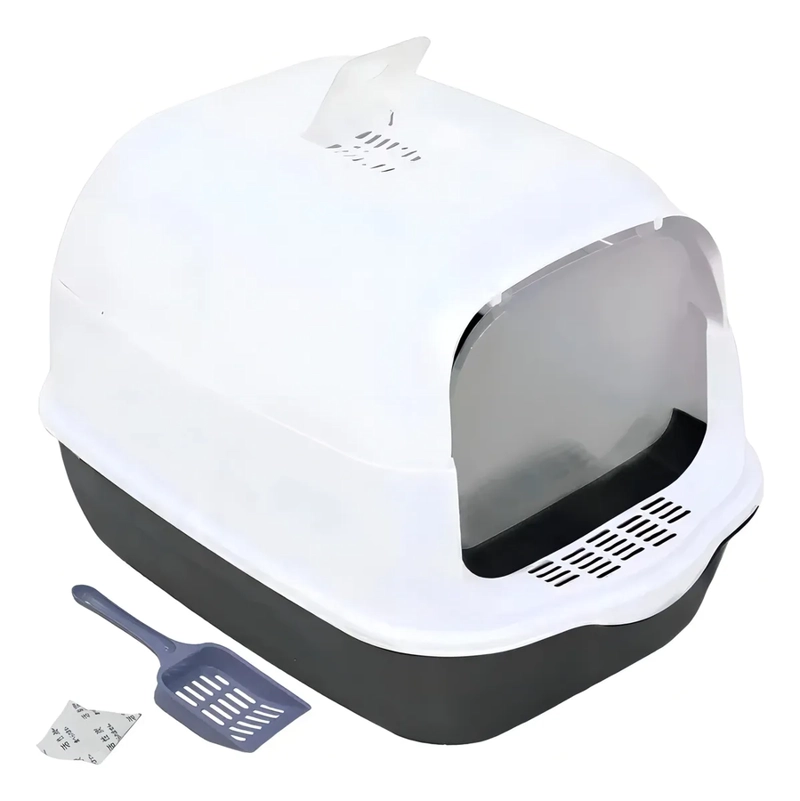 ARENERO PARA GATOS RORO CERRADO BAÑO SANITARIO CAJA ARENA GATO RORO COLOR NEGRO - 1000245 - 1