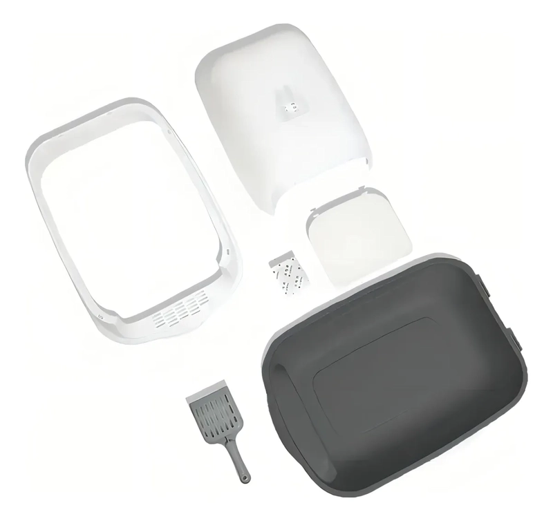 ARENERO PARA GATOS RORO CERRADO BAÑO SANITARIO CAJA ARENA GATO RORO COLOR NEGRO - 1000245 - 2