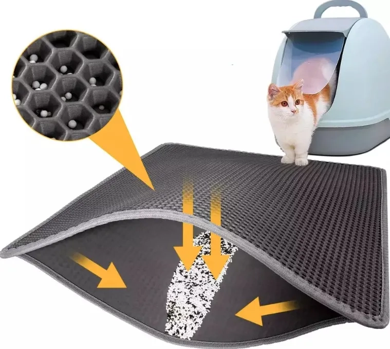 ALFOMBRA EVA ARENA PARA GATOS SALIDA ARENERO LAVABLE MASCOTA - 1