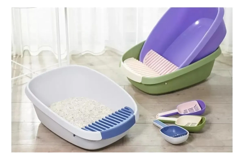 BANDEJA SANITARIA DE MASCOTAS BAÑO DE GATOS ARENERO GATO XXL BLANCO - 2