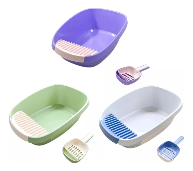 BANDEJA SANITARIA DE MASCOTAS BAÑO DE GATOS ARENERO GATO XXL BLANCO - 3