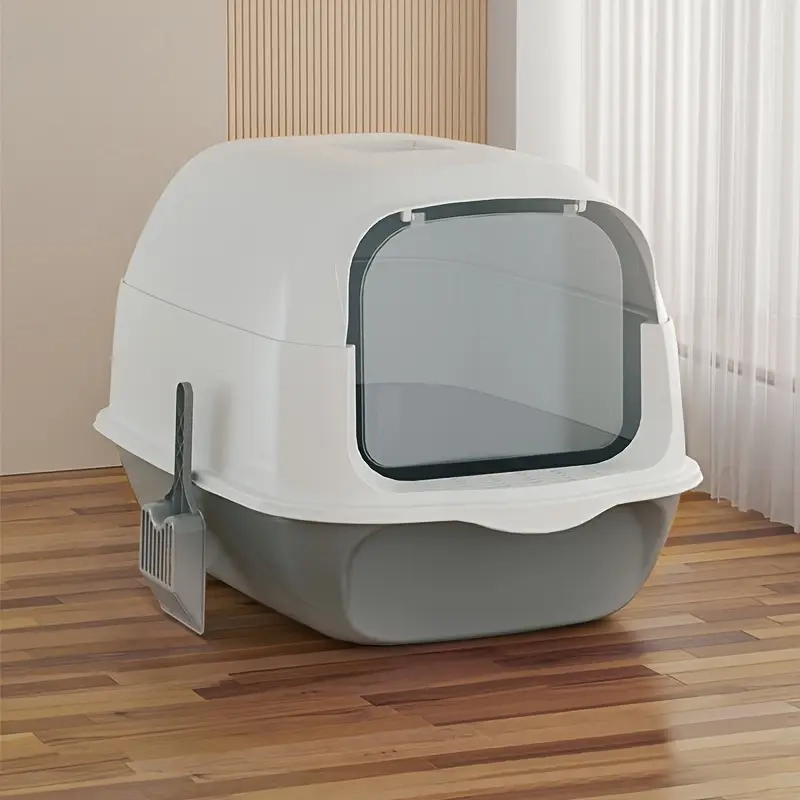 ARENERO PARA GATOS RORO CERRADO BAÑO SANITARIO CAJA ARENA GATO RORO COLOR GRIS - 1000245 - 2