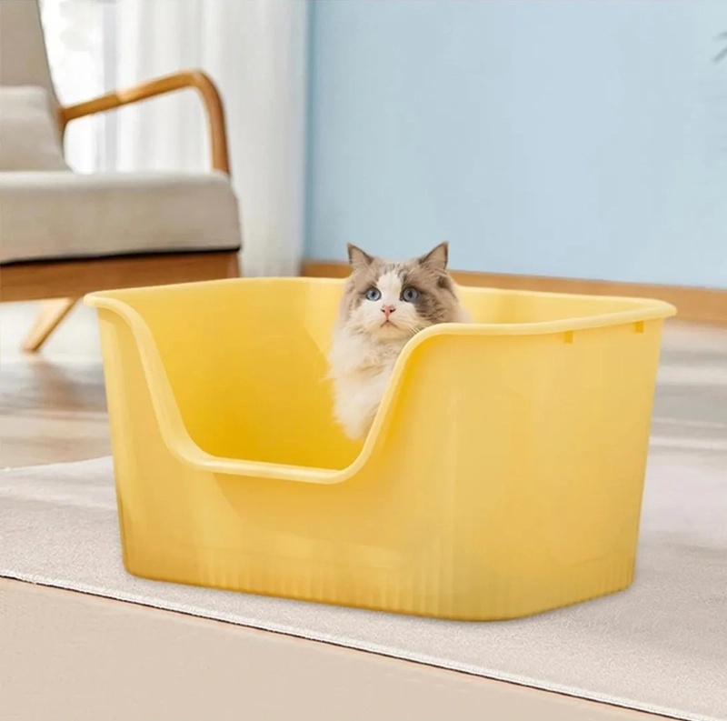 ARENERO PARA GATOS EXTRA GRANDE XXL ABIERTO + PALA AMARILLO - 3