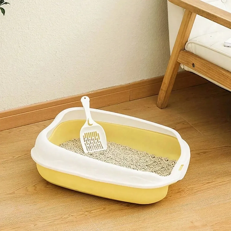 ARENERO PARA GATOS BANDEJA SANITARIA DE MASCOTAS GATOS XXL BLANCO - 4