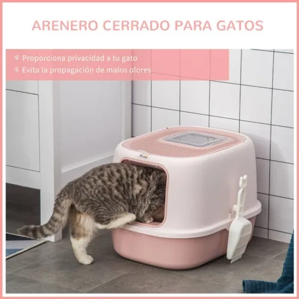 BAÑO ARENERO CERRADO SANITARIO HIGIENE PARA GATOS - 2