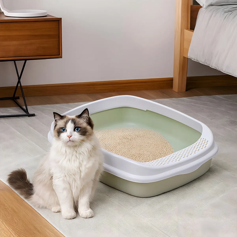 CAJA ARENERO GATO ARENEROS GATOS BAÑO GATO BAÑO PARA GATOS COLOR MULTICOLOR VITRINEON CL - 2