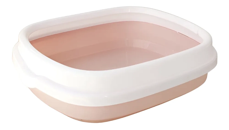 ARENERO PARA GATOS CON PALA RECOGEDORA PEQUEÑA 40X33X12 CM ROSA - 2