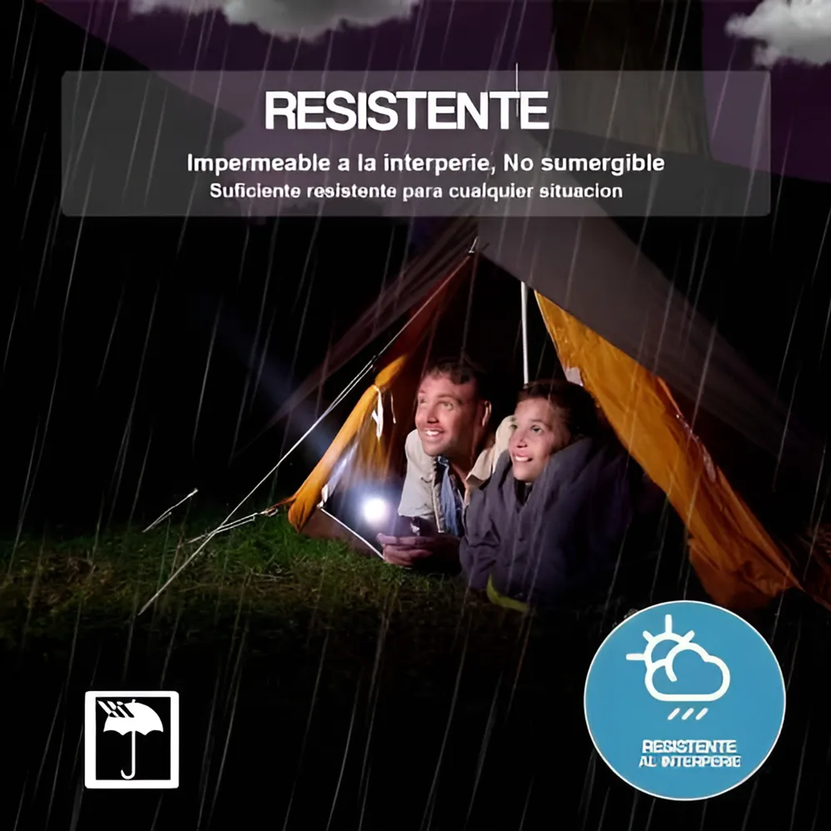 LINTERNA LED CAMPING LINTERNA TACTICA 18000 LUMENS CAMPING COLOR DE LA LINTERNA NEGRO COLOR DE - 5