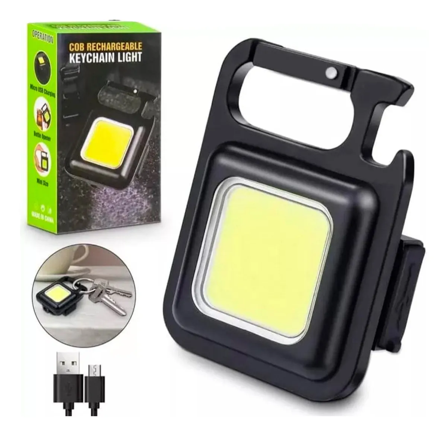 MINI LINTERNA LLAVERO IMAN LED COB ABRIDOR !! COLOR DE LA LINTERNA NEGRO COLOR DE LA LUZ BLANCO - 5