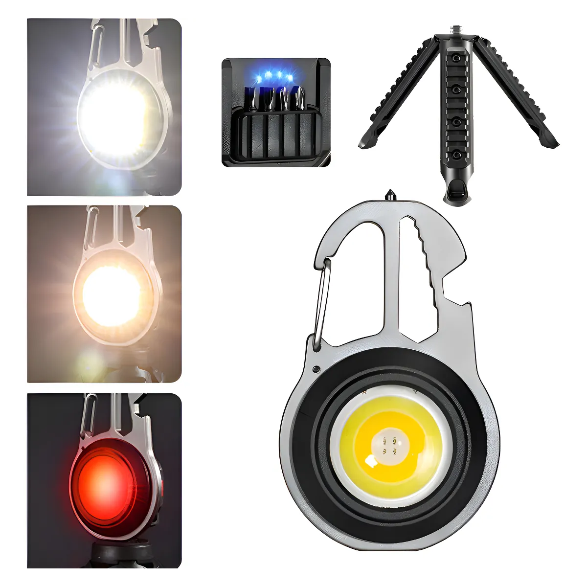 LINTERNA MINI LLAVERO RECARGABLE PORTATIL COB LUZ LED W5137 COLOR DE LA LUZ - 1