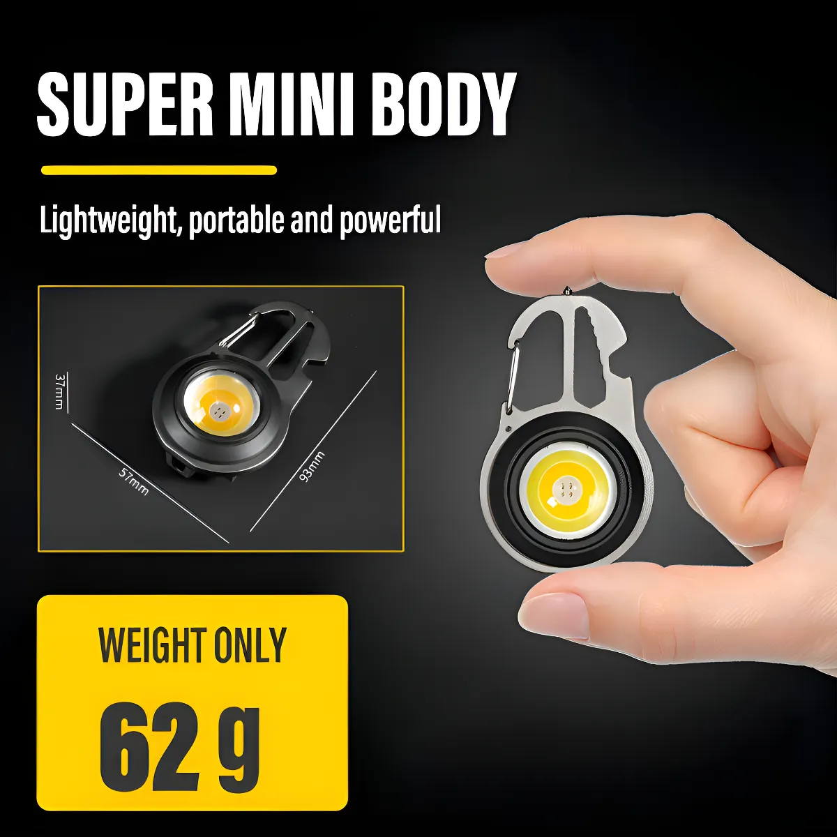 LINTERNA MINI LLAVERO RECARGABLE PORTATIL COB LUZ LED W5137 COLOR DE LA LUZ - 4
