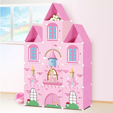 ROPERO Y CUBO DE ALMACENAMIENTO PARA NIÑOS Y NIÑAS, MULTICOLOR - 3