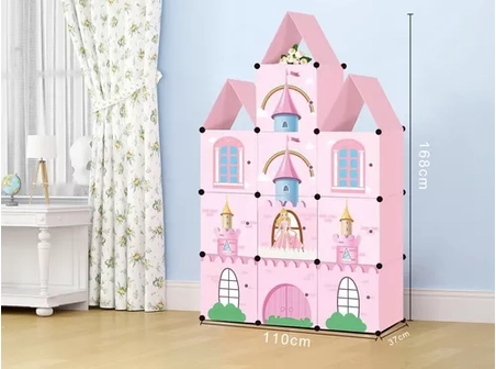 ROPERO Y CUBO DE ALMACENAMIENTO PARA NIÑOS Y NIÑAS, MULTICOLOR - 4