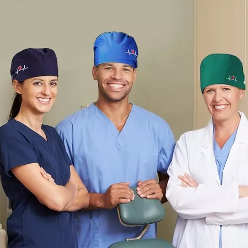 COFIA CLINICA, GORRO QUIRURGICO, 95% ALGODON, 5% LYCRA, UNIFORMES, COLOR AZUL - 8
