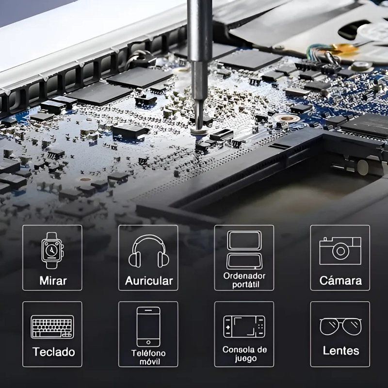 JUEGO DESATORNILLADOR PRECISION 24 EN 1 KIT REPARACION CELULARES RELOJES PUNTAS IMANTADAS KIT - 2