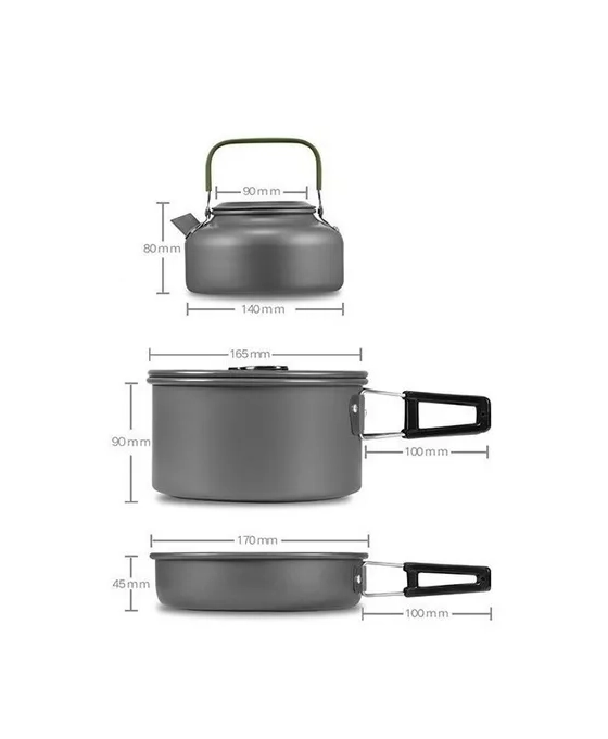 OLLAS OUTDOOR CAMPING COCINILLA COLOR GRIS - 3