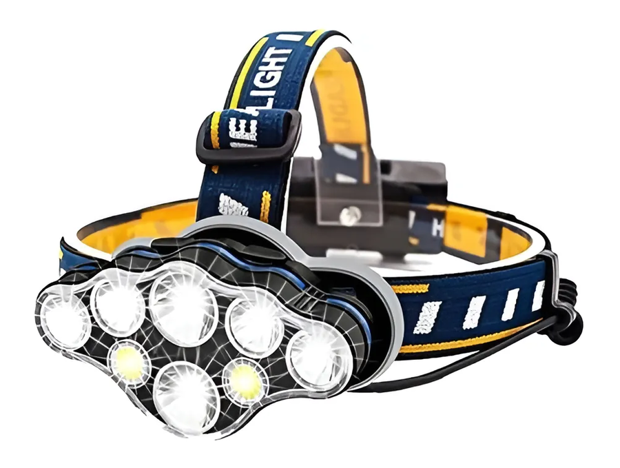 LINTERNA MINERO CABEZA RECARGABLE 8 LEDS POTENTE 2 BATERIAS COLOR DE LA LINTERNA NEGRO COLOR DE - 2