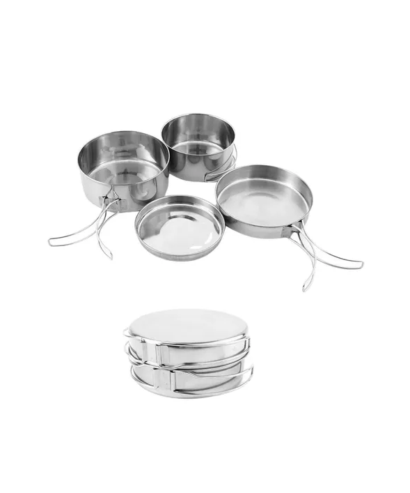 CAMPING OLLAS COCINA ACCESORIOS COLOR PLATA - 2