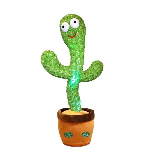 CACTUS BAILARIN JUGUETE DE FELPA IMITA VOZ Y ES MUSICAL - 1
