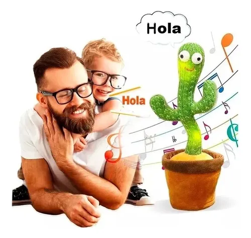 CACTUS BAILARIN JUGUETE DE FELPA IMITA VOZ Y ES MUSICAL - 3